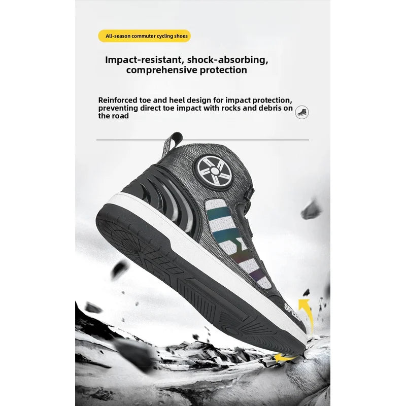 Motorcycle professional protective riding boots four season new fashion breathable anti slip men's outdoor off-road riding shoes