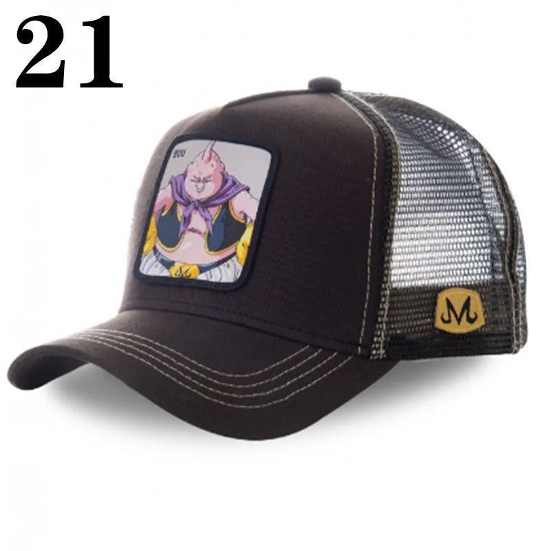 New Dragon Ball DRAGONBALL Mesh Cap Cartoon Mesh Cap Men And Women Baseball Cap Fashion Patch Trucker Cap