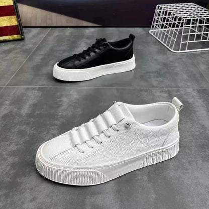 Men Sneakers Casual Shoes Men Flats Zapatillas Hombre Lightweight PU Leather Breathable Shoe Mens White Sports Tenis Shoes