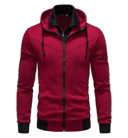 Produit gaming premium Fraquane, Autumn men's sportswear long sleeved jacket hooded sweatshirt zipper opening jacket men's hooded sweatshirt slim fit men's cloth
