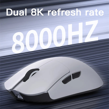 Ratón gaming Darmoshark M3 V2 Double 8K inalámbrico trimodo 26KDPI con sensor PAW3395, ratón macro para manos grandes para ordenador portátil y PC