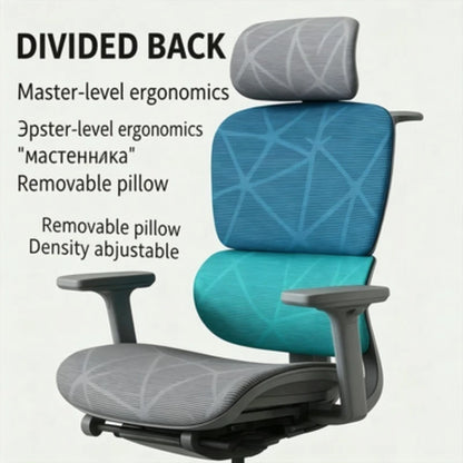 Ergonomic Office Chair Adjustable Recliner Gaming Computer Chair with Lumbar Support, 360° Swivel Wheels, Comfortable Executive Desk Chair