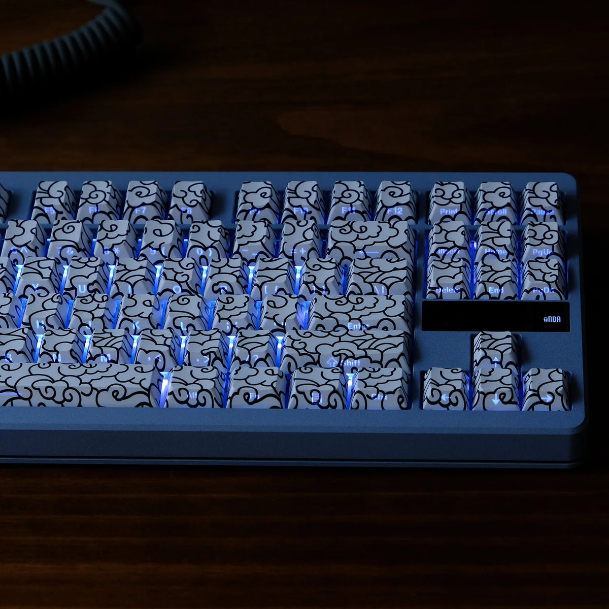 KYOMOT 135 Keys PBT Side Print Keycap Double Shot Cherry Profile Shine Through Keycaps for MX Switch Games Mechanical Keyboard