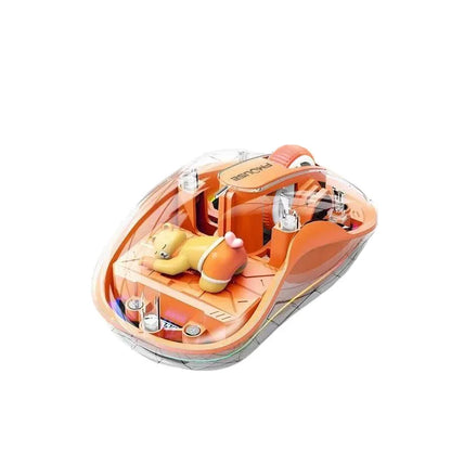 Lenovo Transparent Wireless Mouse Tri-Mode Bluetooth 2.4G Rechargeable RGB Breathing Light Mouse for Laptop PC Office