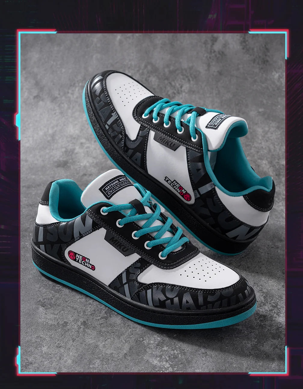 Moeyu Hatsune Miku Shoes for Women Men Vocaloid Cosplay Anime Man Sneakers Tennis Lace Up Sport Athletic Running Casual Shoes