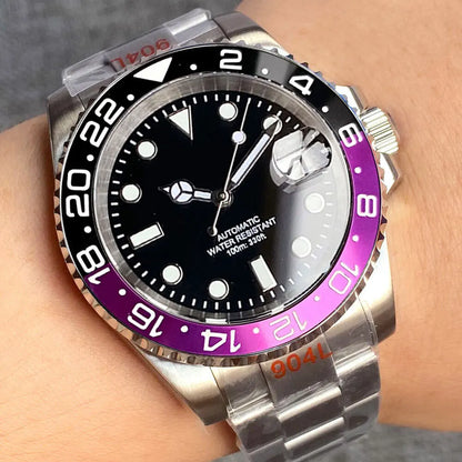 Miyota 8215 PT5000 Stainless Steel 40mm Dive Automatic Men Watch Sapphire Crystal Rotating Bezel Luminous Mechanical Wristwatch