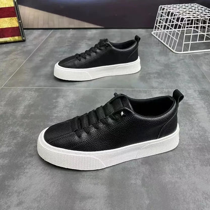 Men Sneakers Casual Shoes Men Flats Zapatillas Hombre Lightweight PU Leather Breathable Shoe Mens White Sports Tenis Shoes