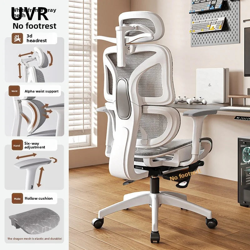 UVR Ergonomic Gaming Chair Office Chair with Reclining Function, Adjustable Computer Chair with Armrests, Comfortable Executive Chair for Home & Work