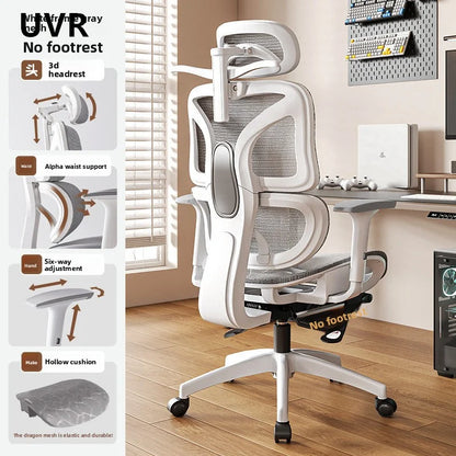 UVR Ergonomic Gaming Chair Office Chair with Reclining Function, Adjustable Computer Chair with Armrests, Comfortable Executive Chair for Home & Work