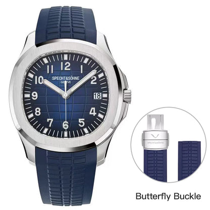 Specht&Sohne Brand Automatic Mechanical Watches Sports Wristwatches Green Sapphire Luminous 50M Waterproof  Relogio Masculino