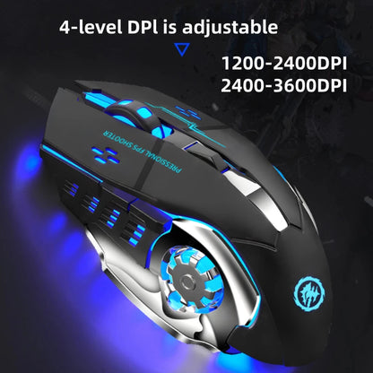 Wireless Bluetooth Mouse Rechargeable 2.4G USB Gaming Mouse, Silent Ergonomic Wireless Bluetooth Mouse with RGB Backlight, Dual Mode Office & Gaming Mouse
