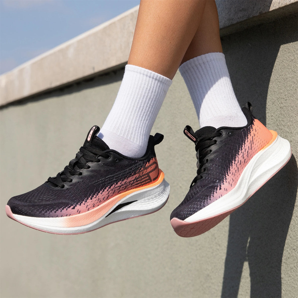 Baasploa Women Carbon Plate Running Shoes Outdoor Professional Cushioning Jogging Sneakers Female Casual Breathable Sports Shoes