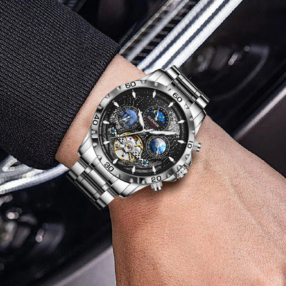 Relógio Masculino GLENAW Design, Marca de Topo, Luxo, Moda e Negócios, Automático, Impermeável, Relógio Mecânico para Homem