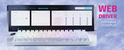 ATTACK SHARK X68 HE Rapid Trigger Mechanical Gaming Keyboard 60% Wired Hall Effect Keyboard with Adjustable Actuation, 8KHz Polling Rate & RGB Backlit