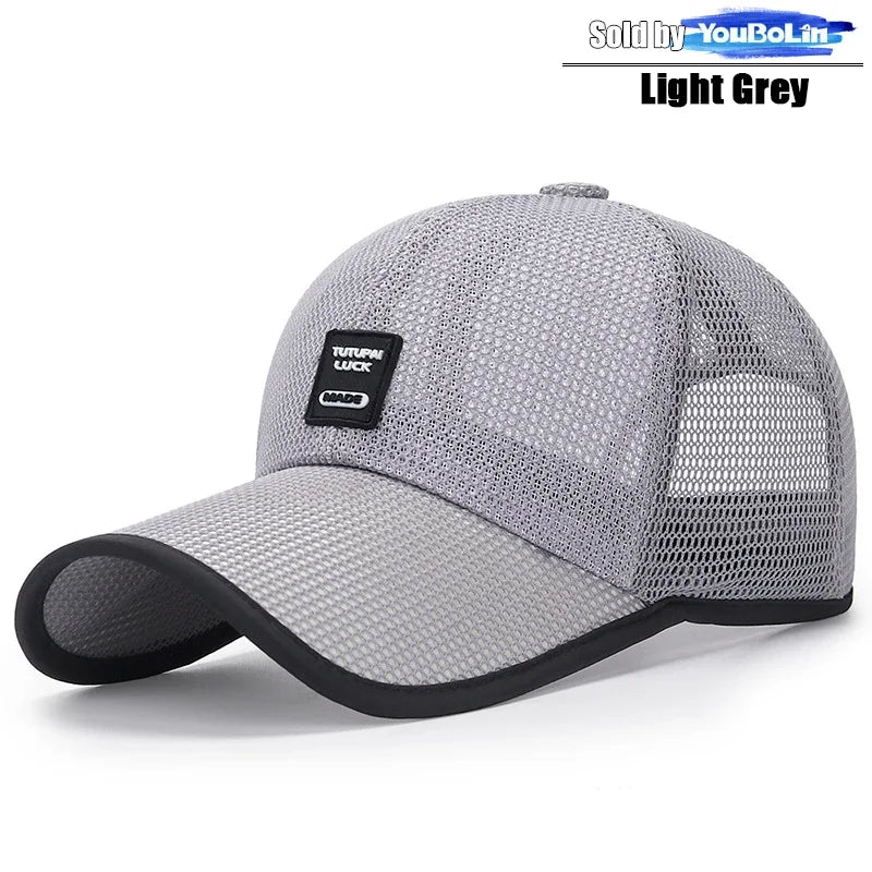 Summer Breathable Mesh Adjustable Baseball Cap Sun Hat Trucker Caps Dad Hats
