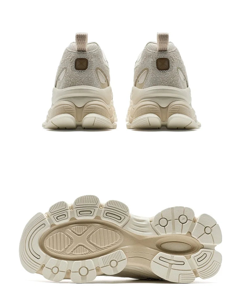 Xtep Chinoiserie Casual Shoes Female 2025 Spring Increase Thick Sole Sports Shoes Outdoor Vintage Fashion Sneakers 875118320006