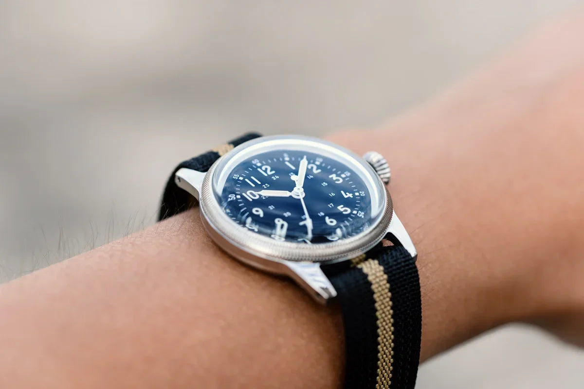RDUNAE RA05 Vintage Military Watch 2035 Movement Quartz K1 Mineral Glass Crystal Stainless Steel Luminous Waterproof Men Watches