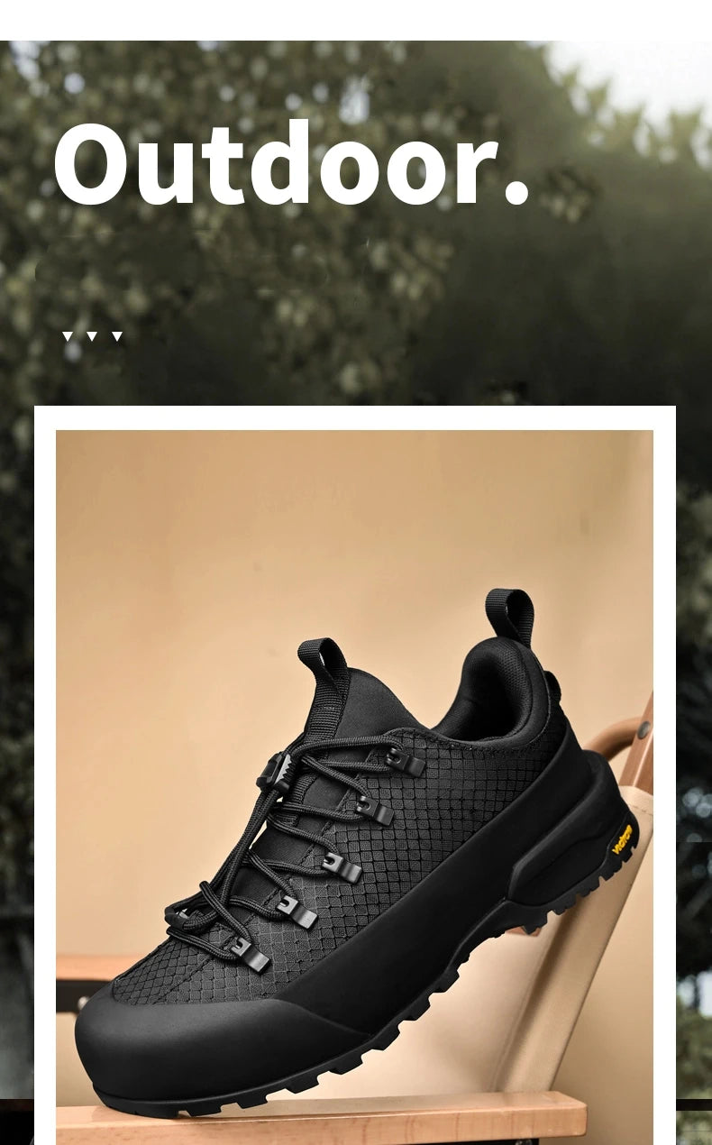 2025 New Hiking Shoes Non-Slip Grip Men's Spring Fall Outdoor Casual Sports Shoes Breathable Comfortable Durable Leisure Sneakers