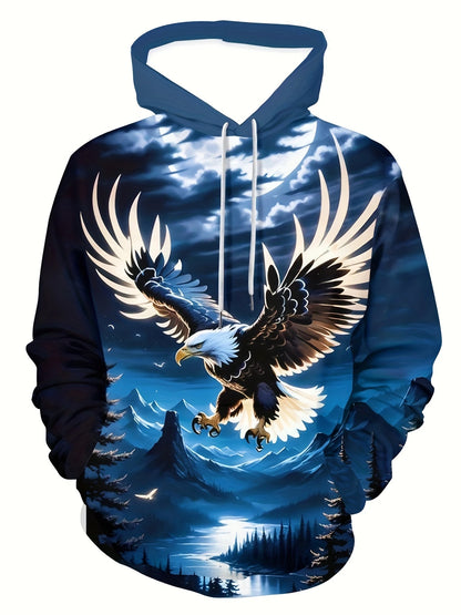 2025 Fashion Cool Eagle Men's Hoodie 3D Printed Hoodies Edition Trend American Eagle Men's Sportswear Kids Casual Unisex Pullover