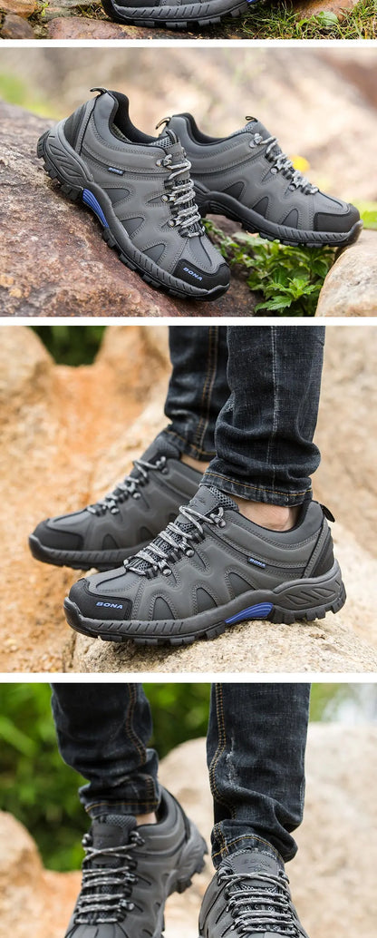 BONA New Arrival Classics Style Men Hiking Shoes Lace Up Men Sport Shoes Outdoor Jogging Trekking Sneakers