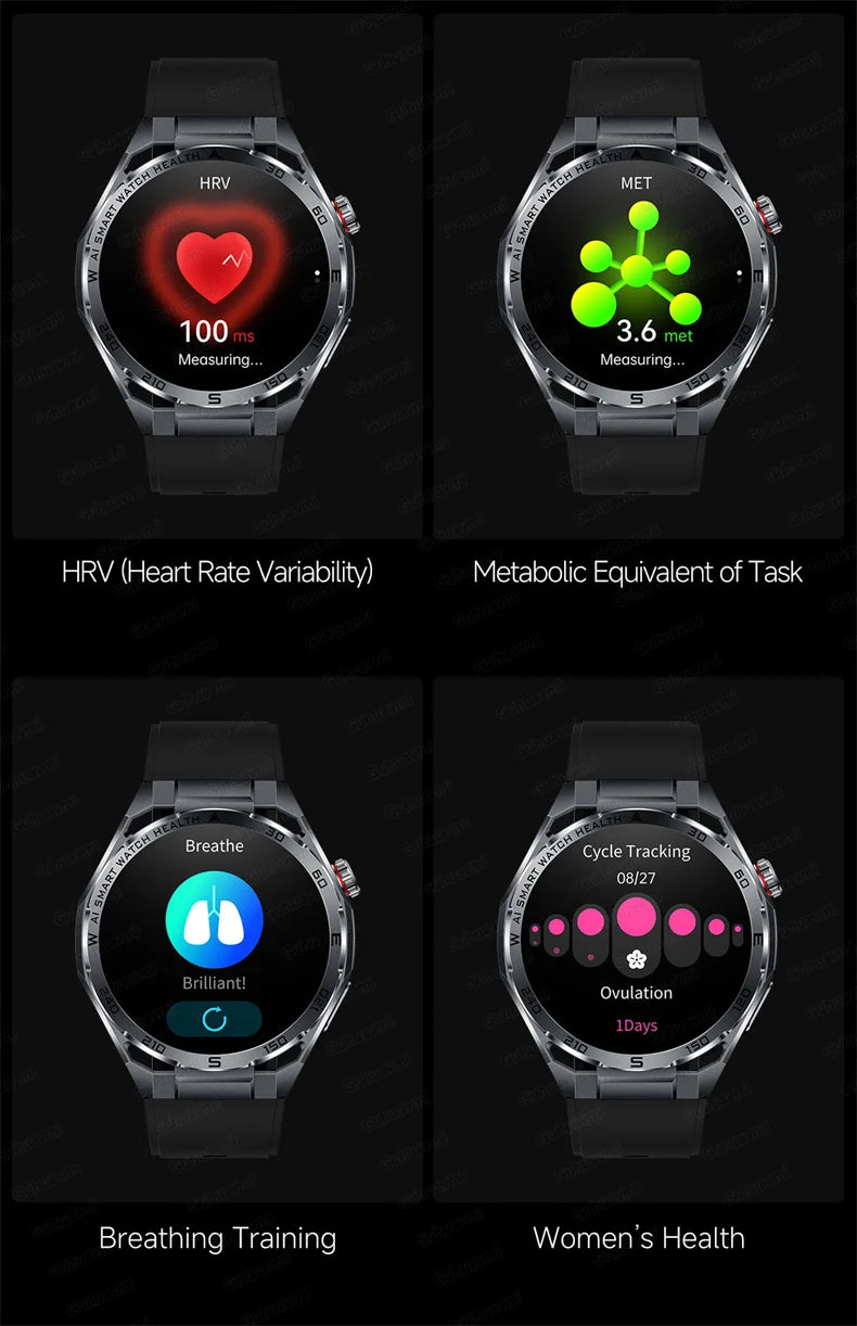 Smart Watch Men High-end Health Blood pressureblood oxygen lipids Uric acid Sapphire Smart watches Ai GPT Custom dial ECG 2026
