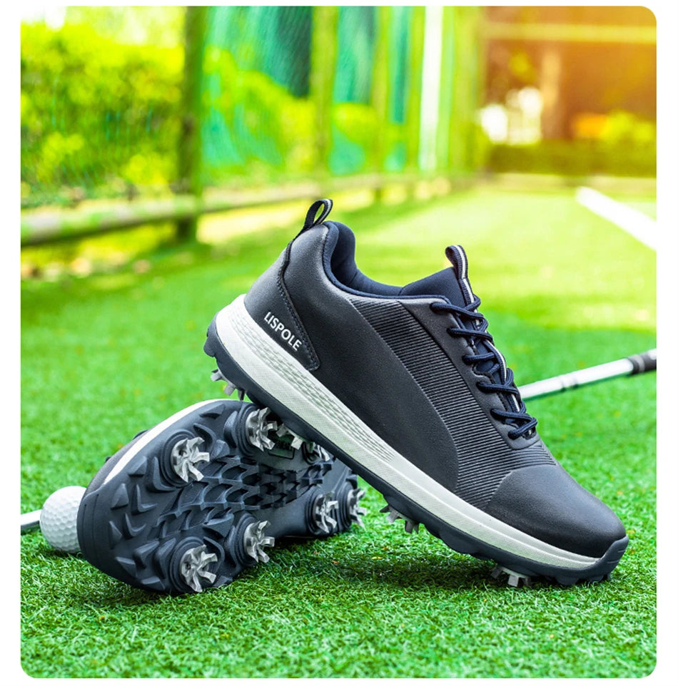 Hot Sale Lersure Golf Shoes Men Waterproof Golf Spikes Sneakers Professional Non-Slip Golf Footwear Trainers Luxury Sports Shoes