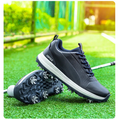 Hot Sale Lersure Golf Shoes Men Waterproof Golf Spikes Sneakers Professional Non-Slip Golf Footwear Trainers Luxury Sports Shoes
