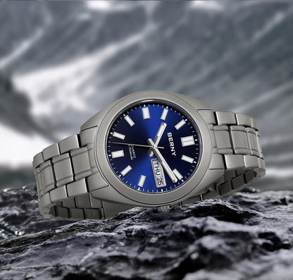 BERNY Titanium Watch for Men Supper Light Weight Wristwatch Super Luminous Sapphire 10ATM Waterproof Sport Field Quartz Watches