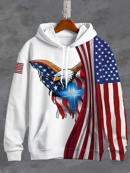 2025 Fashion Cool Eagle Men's Hoodie 3D Printed Hoodies Edition Trend American Eagle Men's Sportswear Kids Casual Unisex Pullover