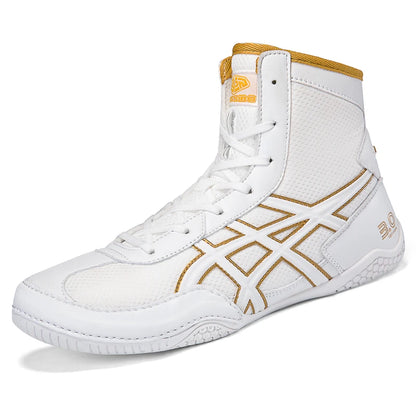 2026 Lightweight Wrestling Shoes For Men Professional Boxing Training Sneakers Large Size Black White Gym Outdoor Sports