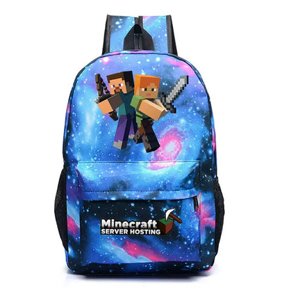 Minecraft Enderman Creeper Graphic Printed Backpack Large Capacity Lightweight Fashion Casual For Daily Travel Outdoor Leisure