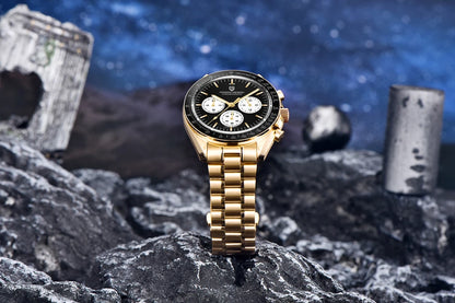 PAGANI DESIGN Moon Men's Watches Gold Luxury Quartz Watch Men Speed Sports Chronograph AR Sapphire Waterproof Luminous Man Gift