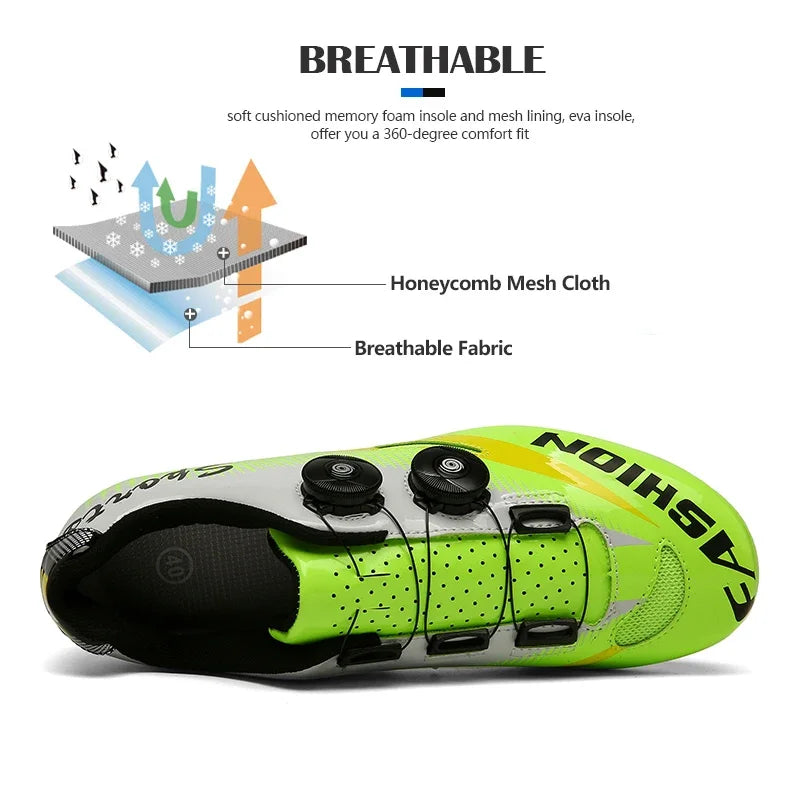2023 New Road Bicycle Shoes Men Cycling Sneakers MTB Cleats Route Cleat Dirt Bike Speed Flat Sports Racing Women SPD Pedal Shoes
