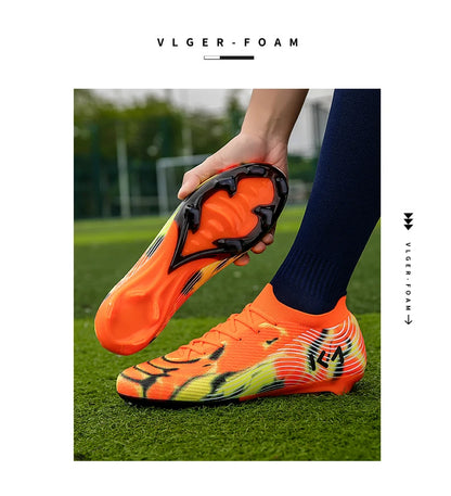 New Men Soccer Shoes Match Outdoor Sneakers Grass Cleats Hot-selling Football Boots Non-Slip Boys High-quality High-top Light