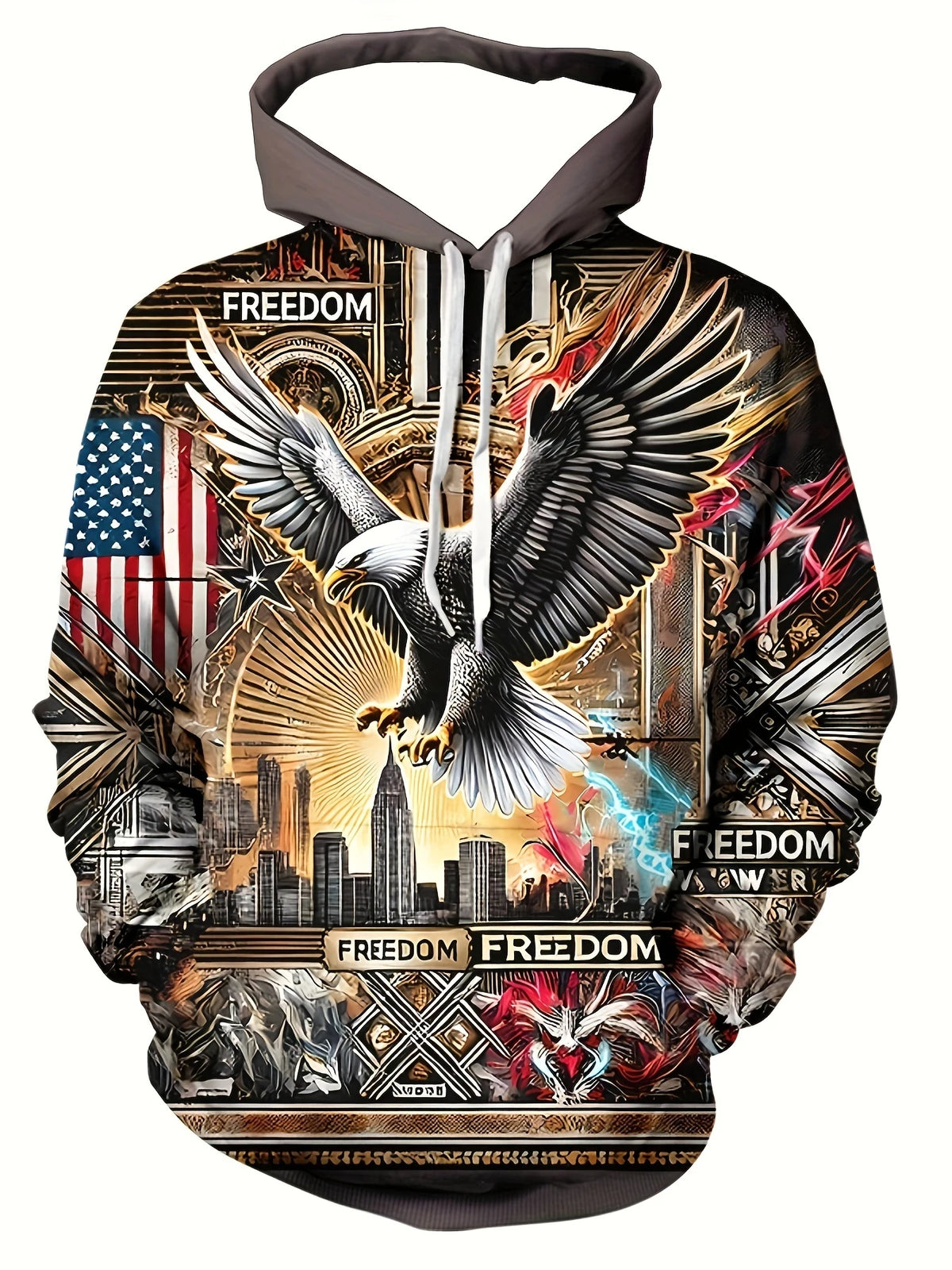 2025 Fashion Cool Eagle Men's Hoodie 3D Printed Hoodies Edition Trend American Eagle Men's Sportswear Kids Casual Unisex Pullover