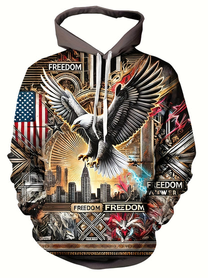 2025 Fashion Cool Eagle Men's Hoodie 3D Printed Hoodies Edition Trend American Eagle Men's Sportswear Kids Casual Unisex Pullover