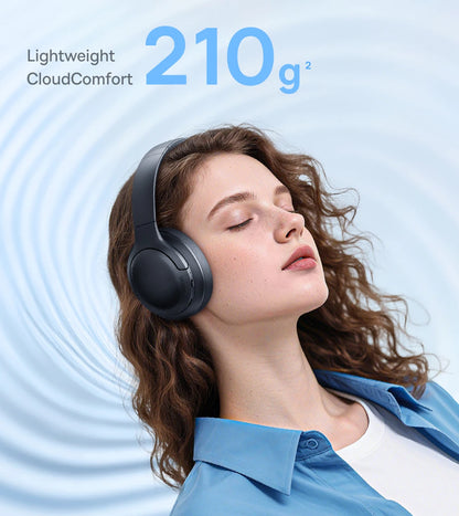 Baseus BH1 Lite Bluetooth 6.0 Wireless Headphones with Super Bass, ENC Clear Calls, 80H Playtime, Over Ear Headset for Gaming & Music