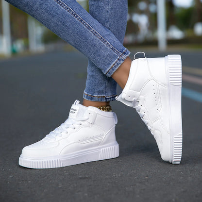 New Style Men's Casual Leather Shoes, Trendy, Breathable, Versatile, Sports White Sneakers, Leather Trendy Shoes