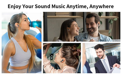 Wireless Earbuds Bluetooth 5.3 ENC Mic – 36H Playtime LED Display Wireless Earbuds with Noise Cancelling, Deep Bass In-Ear Headphones