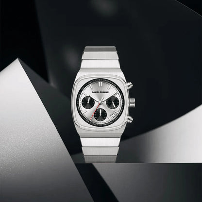 Horloge voor mannen in roestvrij staal Case Shape: Round Case
