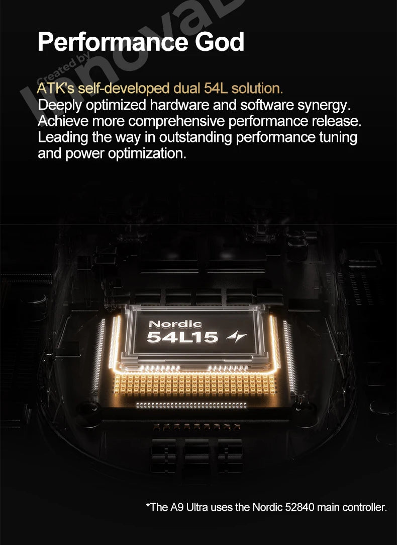 Ratón gaming inalámbrico ATK Dragonfly A9 Ultimate A9 Air PAW3950 ultraligero ergonómico para esports FPS CSGO A9 Ultra