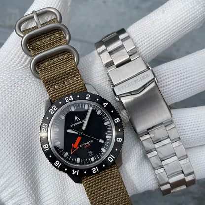 STEELFLIER Official SF793 Luxury GMT Mechanical Wristwatch Steel Bezel NH34 Movement Super Luminous 20Bar Waterproof Dive Watch