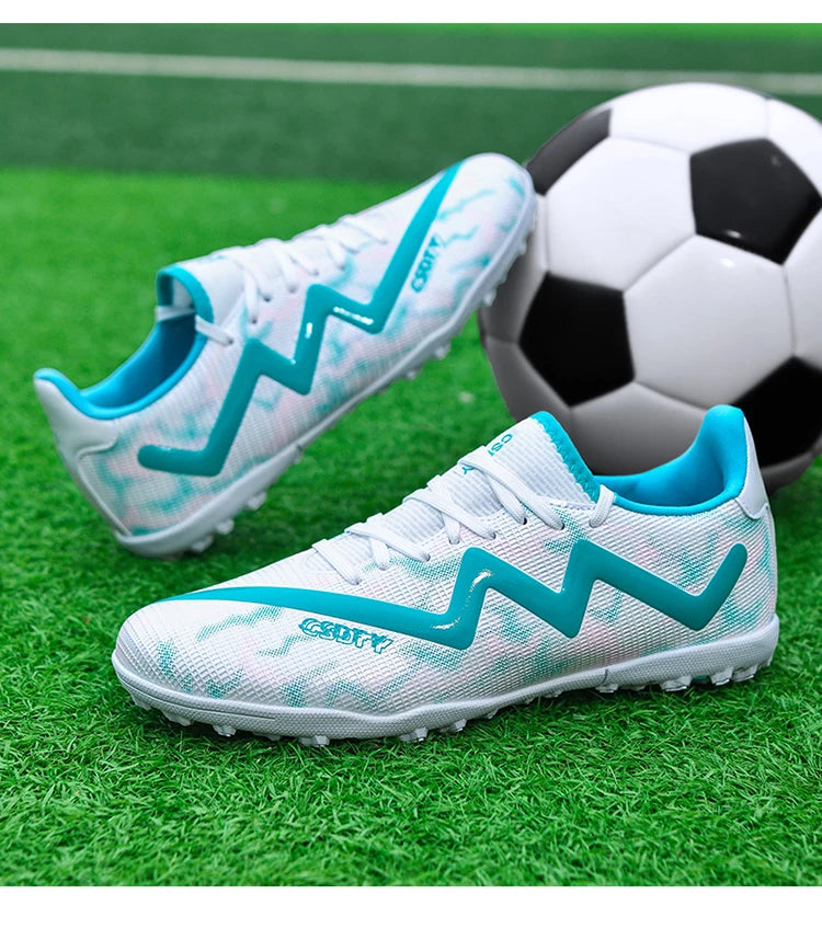Mens Football Shoes Anti Slip Wear-resistant Grass Contest Training Youth Football Boots Light Five-a-side Soccer Shoes for Man
