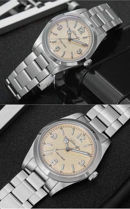 ADDIESDIVE 36mm Hot Sale Men's Watch AD2518 Bubble Mirror Glass 316L Stainless Steel Reloj Hombre 100m Waterproof Quartz Watches
