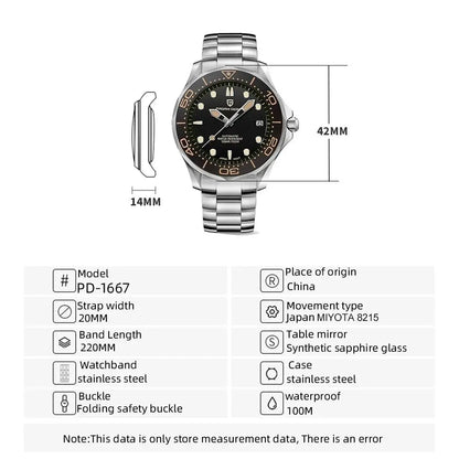 PAGANI DESIGN Men Watches 2026 New 007 Retro Luxury Automatic Watch For Men Mechanical Wristwatch Men Stainless steel Waterproof
