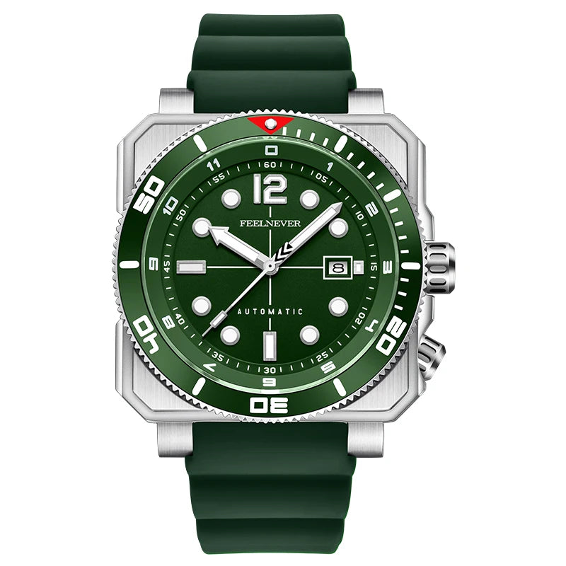 FeelNever 8215 Movement Automatic Dive Watch for Men Super Luminous 316 Steel Wristwatch Sapphire Sports Mechanical Male Watches