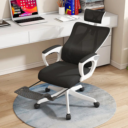 Ergonomic Office Chair with 4D Adjustable Waist Support, Swivel Computer Chair, Height Adjustable Desk Chair for Home Office, Study & Work