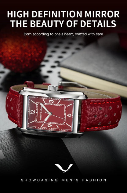 2025 New High Quaity 27MM Specht & Söhne Square Men's Watch Sweep VH31 Movt Steel Reloj Hombre Sapphire Crystal Waterproof