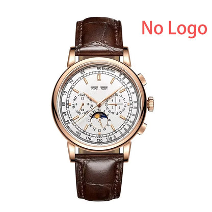 CORGEUT Automatic Mechanical Luxury Watches For Man Business Multification Date Day Month Year 316L Mechanical Men's Watches