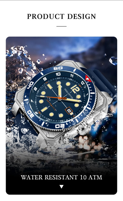 FeelNever 8215 Movement Automatic Dive Watch for Men Super Luminous 316 Steel Wristwatch Sapphire Sports Mechanical Male Watches